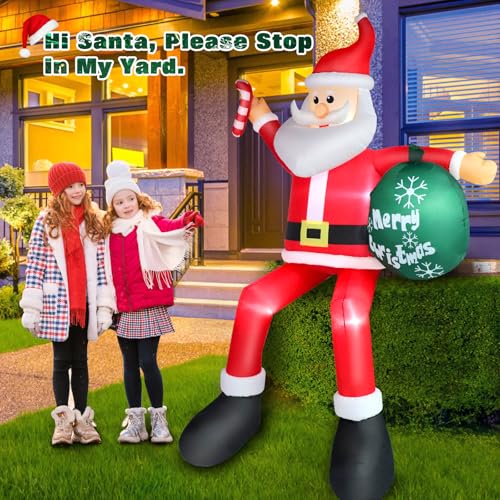 8 FT Blow Up Santa Claus with Gifts Bag Outdoor Decorations O15278