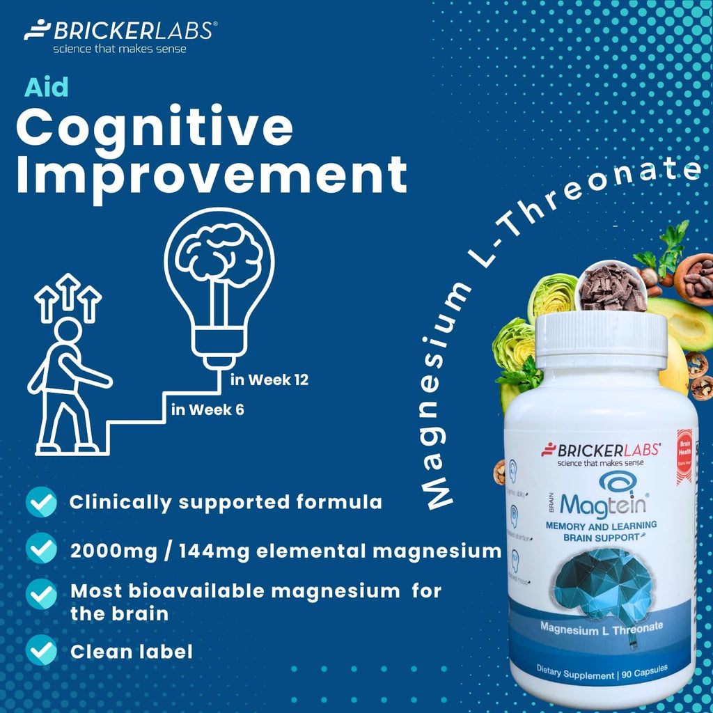 Magnesium L Threonate Supplement, 90 Capsules J476