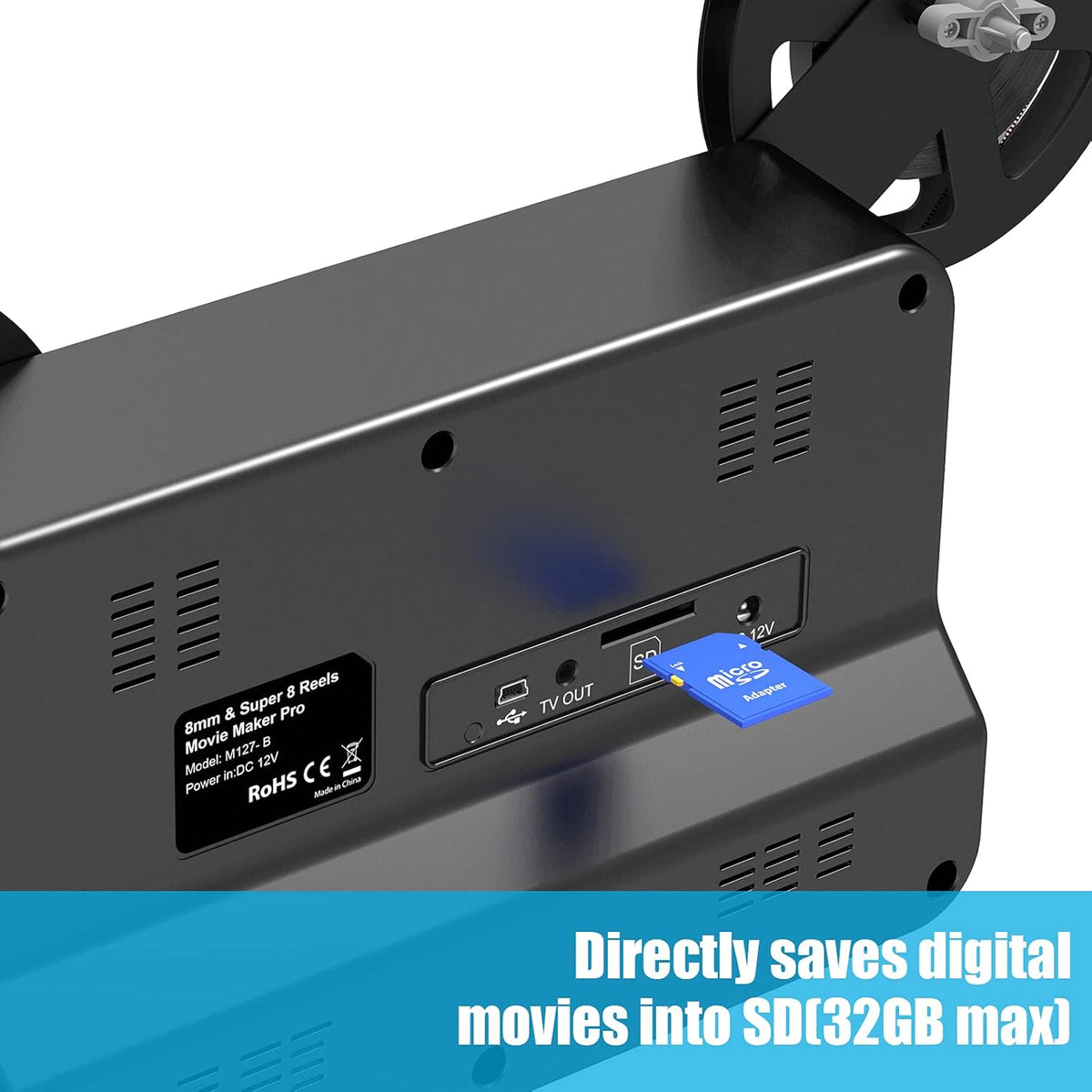 8mm Super 8 Film Scanner Converter with 2.4 LCD E61461