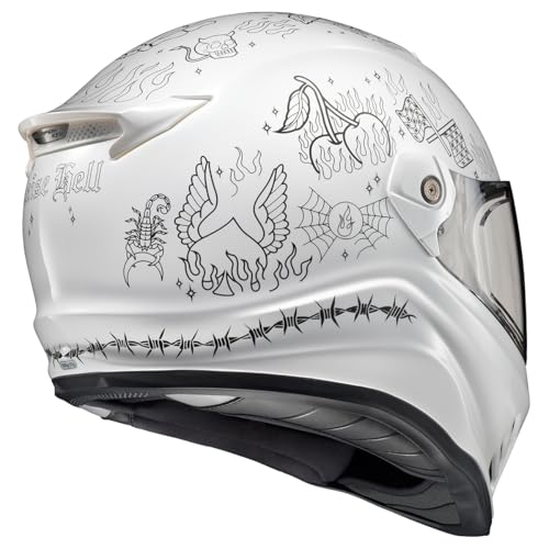 Matte Black Full Face Motorcycle Helmet DOT ECE 22.06 Approved Q345576