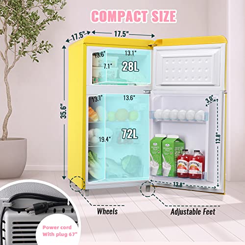 Mini Fridge with Freezer Dual Door K882