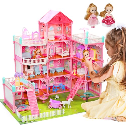 Large Dollhouse with Lights Furniture & Accessories R576