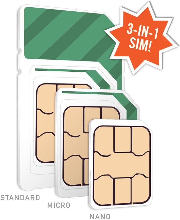 10GB 5G • 4G LTE Data + Unlimited Talk & Text for 3 Months GSM SIM Card U4027