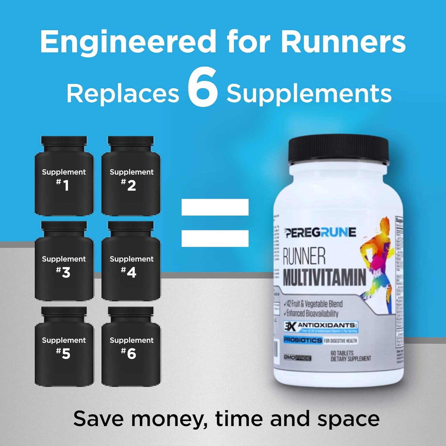 Runner Multivitamin with Antioxidants, B Complex, Probiotics U130612