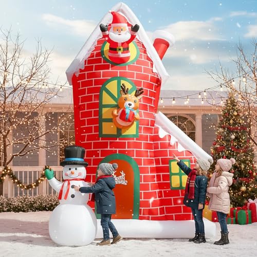 8 FT Blow Up Santa Claus with Gifts Bag Outdoor Decorations O15278