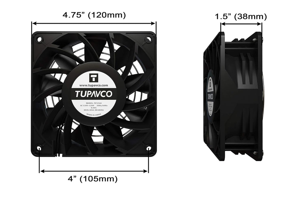 Dual 120mm 110V Server Rack Cooling Fan Kit T91818