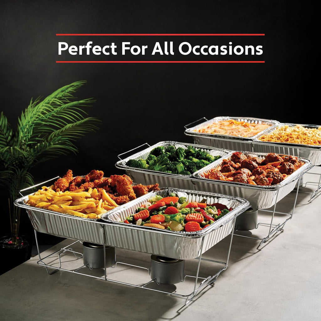 25 Pack 9x13 Aluminum Baking Pans with Lids M85875