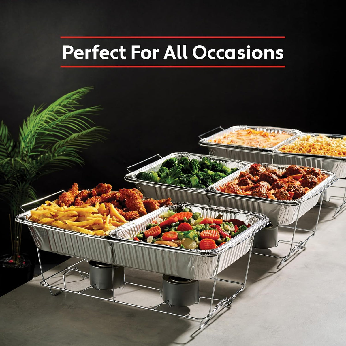 25 Pack 9x13 Aluminum Baking Pans with Lids M85875