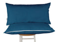 Navy Blue Set of 2 Polyester Lumbar Throw Pillow Q30145