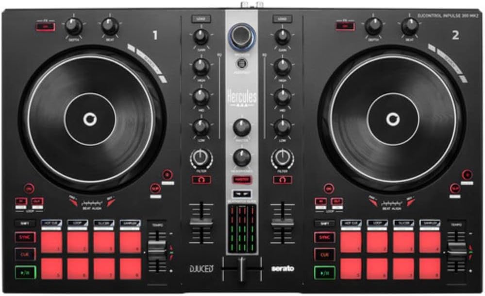 2-Deck USB DJ Controller with Audio Cable X90969