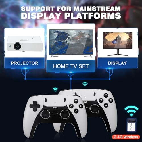 Retro Gaming Console with 20000+ Classic Games, 4K HDMI Output, Dual 2.4G Controllers, 64GB Storage B78271