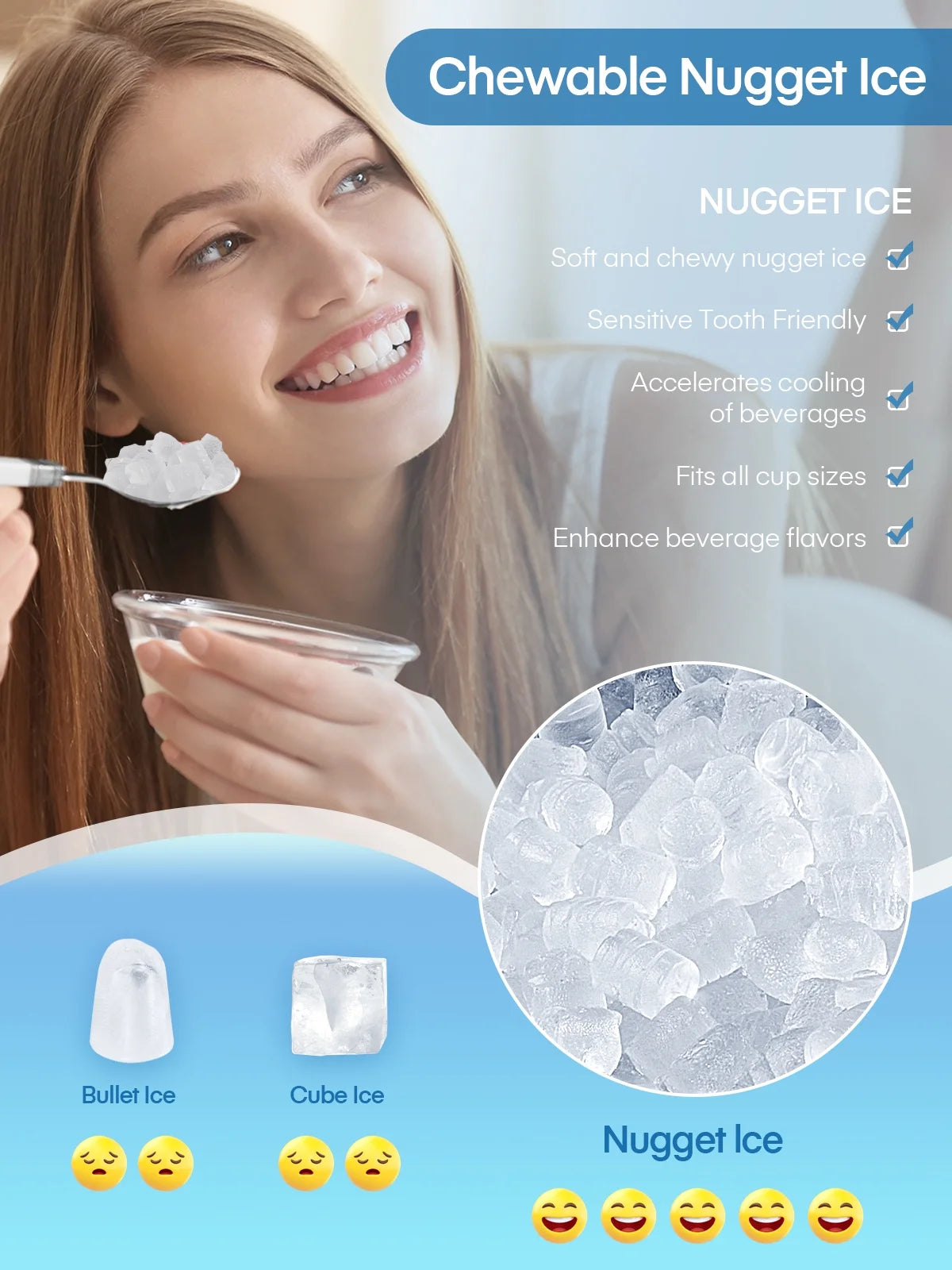 Stainless Steel Countertop Pellet Ice Maker C71598