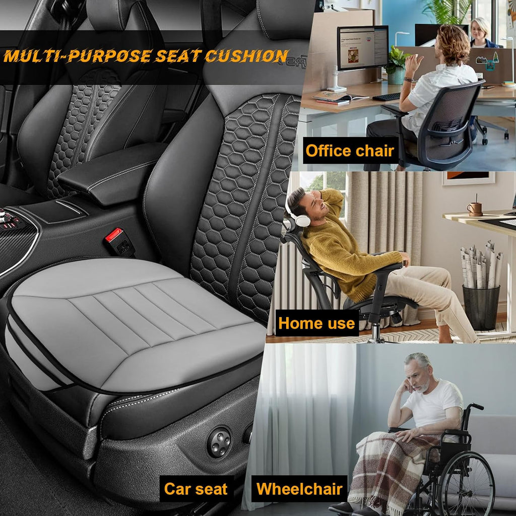 Gray Memory Foam Car Seat Cushion with Non-Slip Bottom G248