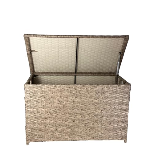 Rustic Brown Handwoven Wicker Storage Trunk, 42.3 Gallon P717236