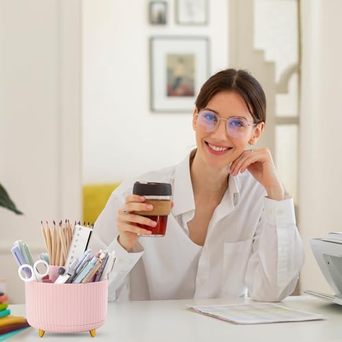 360 Degree Rotating Desk Organizer with 5 Slots (Bean Green) L9009
