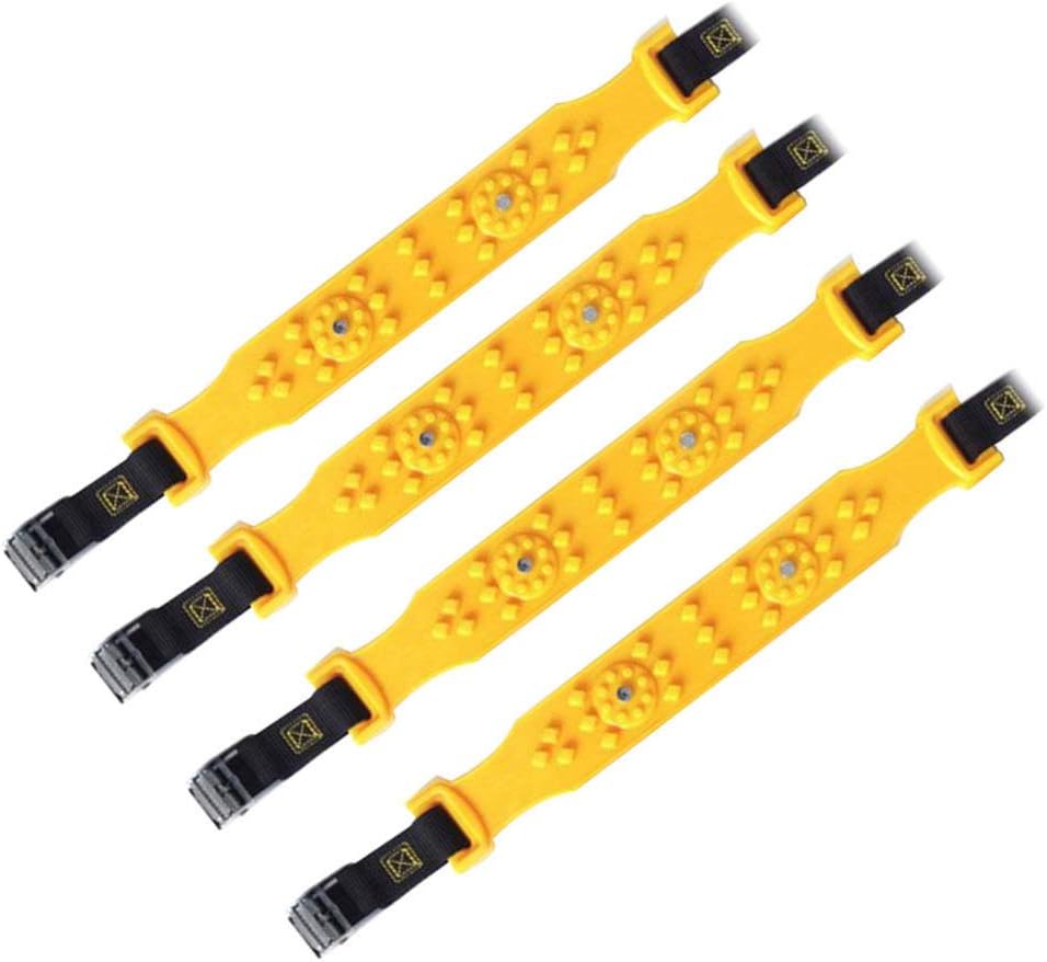 10Pcs Car Snow Chains Yellow Pack of 2 P3824