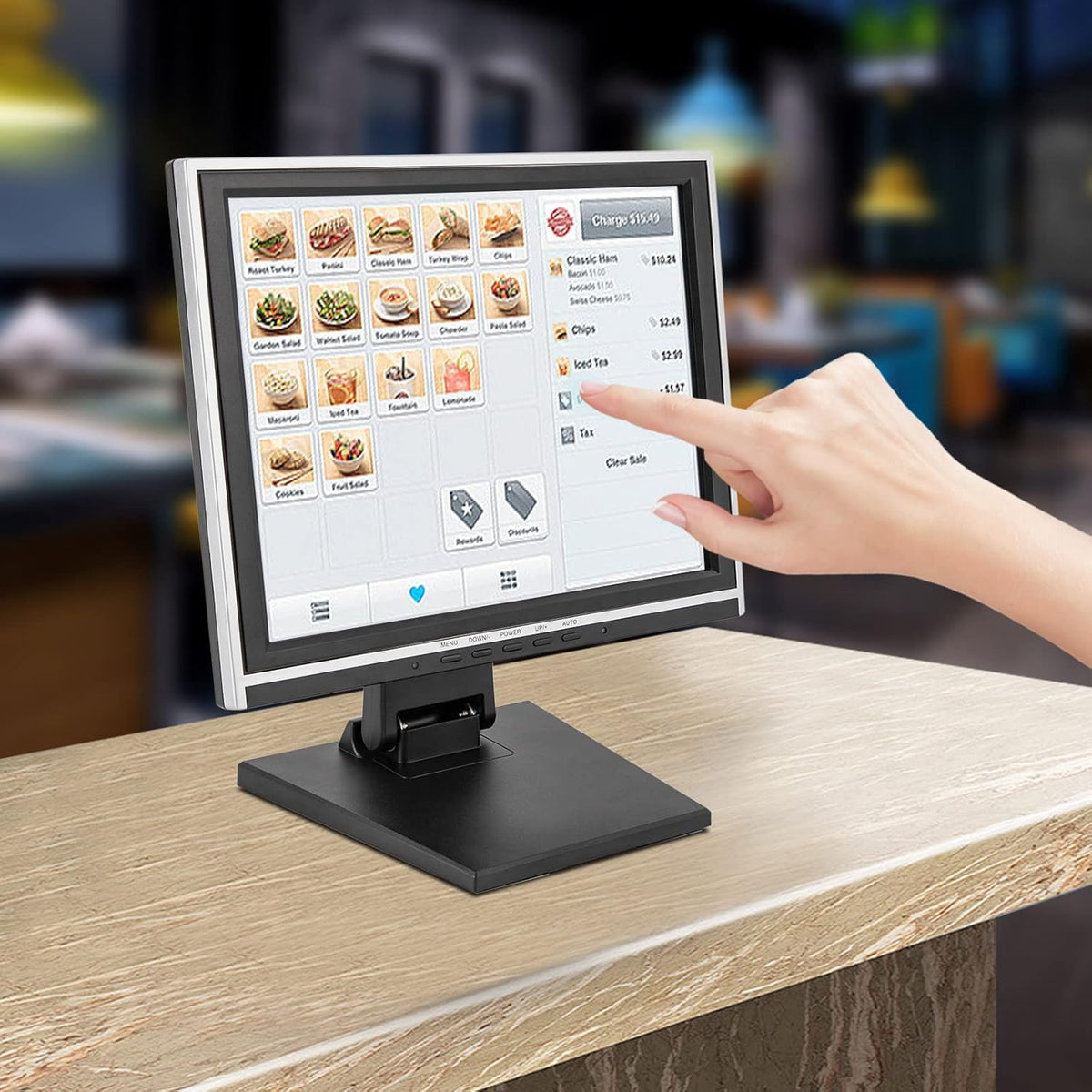 15" LCD Touch Screen Monitor with Adjustable Multi-Touch USB Interface D953