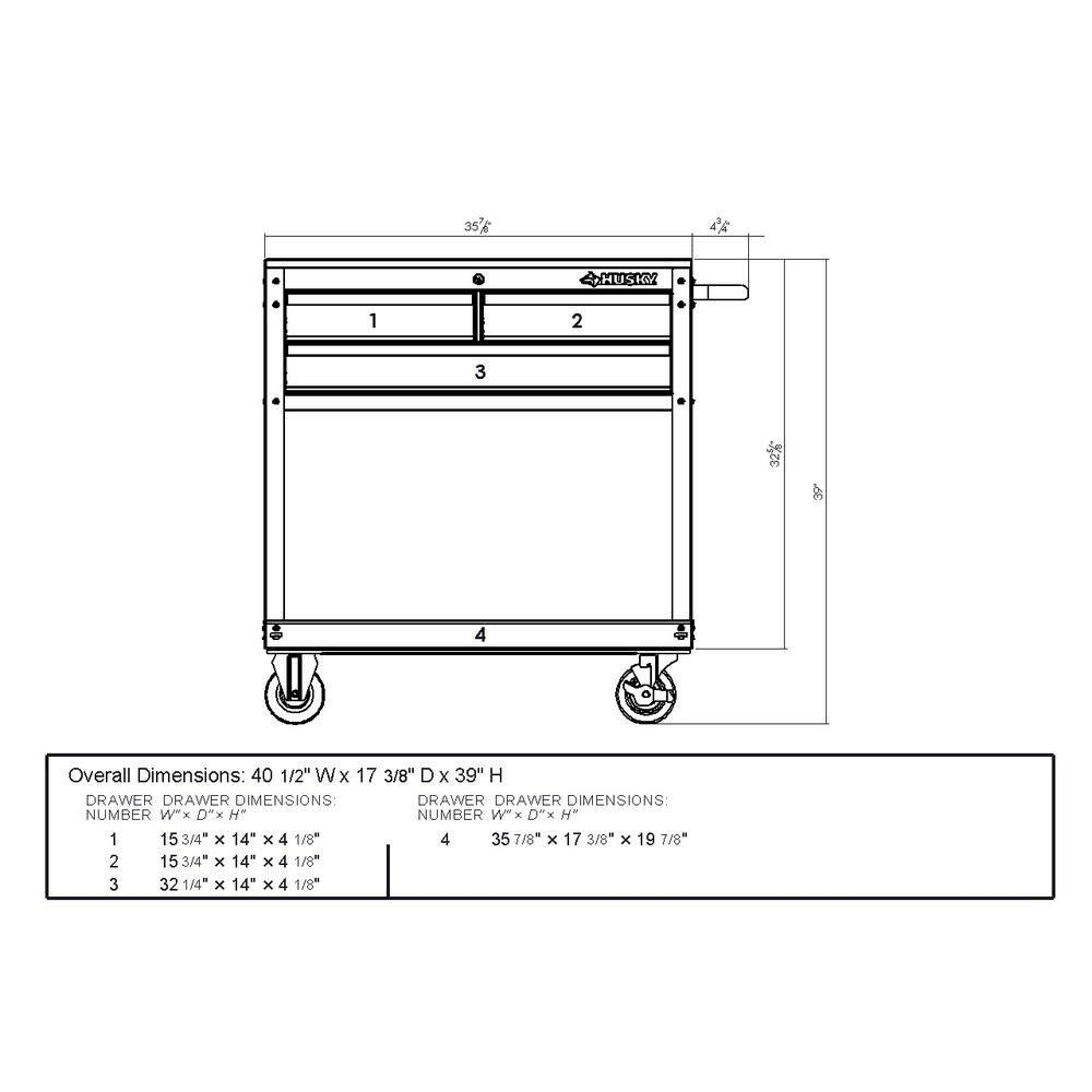 36 in. 3-Drawer Rolling Tool Cabinet Cart with Wood Top Black R2264
