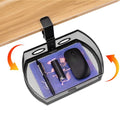 Square-Black Alloy Steel Under Desk Drawer Organizer O32841