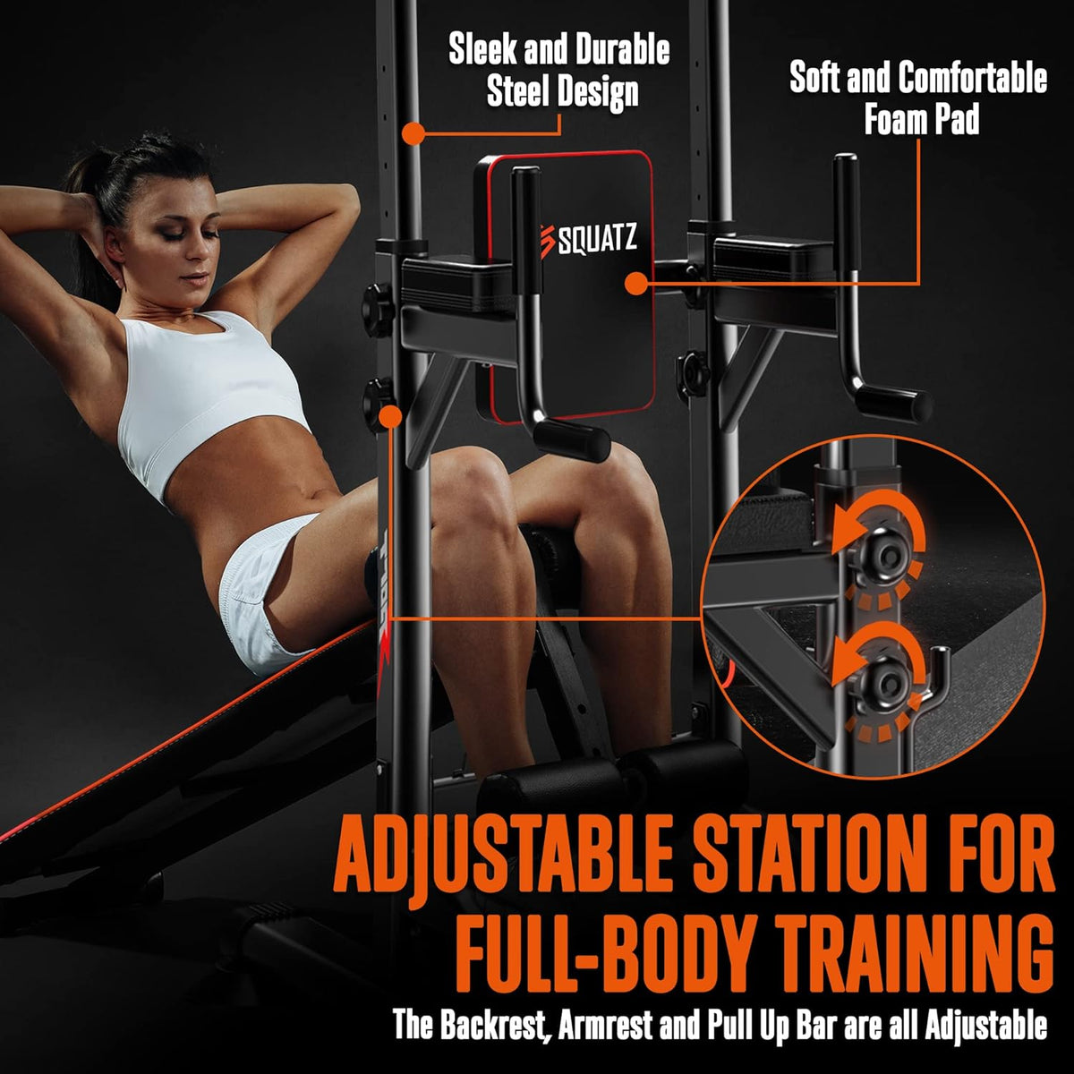 Multifunctional Pull-Up Workout Station with Steel Main Frame J9017