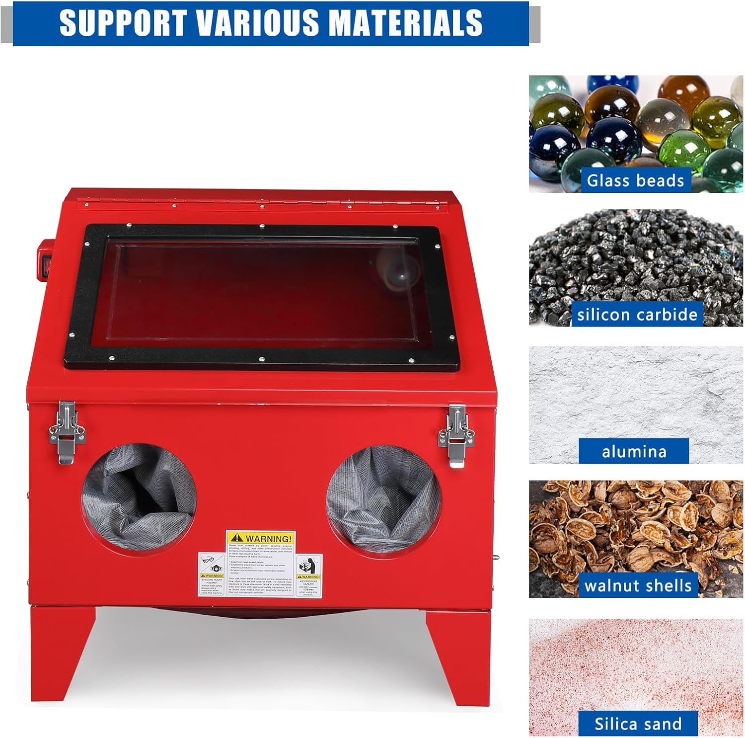 40 Gallon Portable Bench Top Sand Blasting Cabinet with Spray Gun F5797