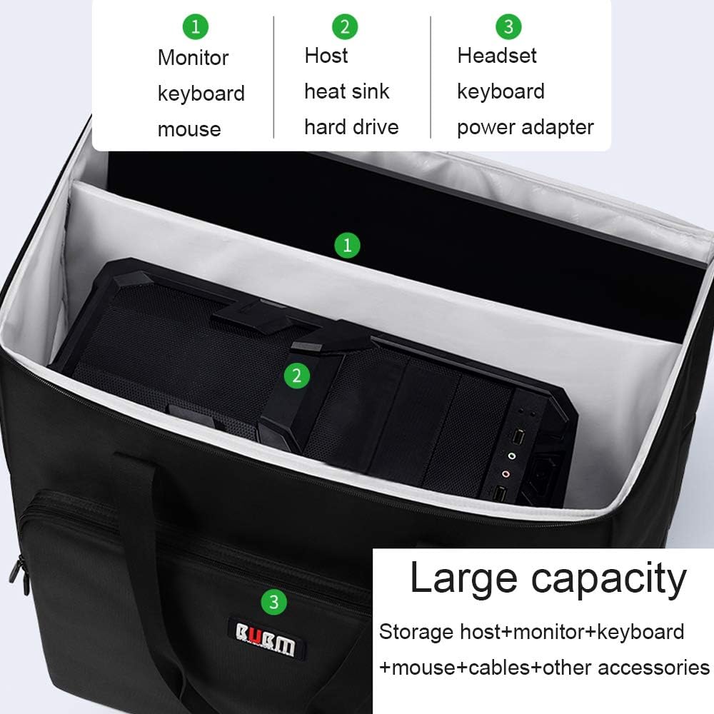 Desktop PC Computer Travel Storage Carrying Case Bag with Wheels (27 Inch) B19047