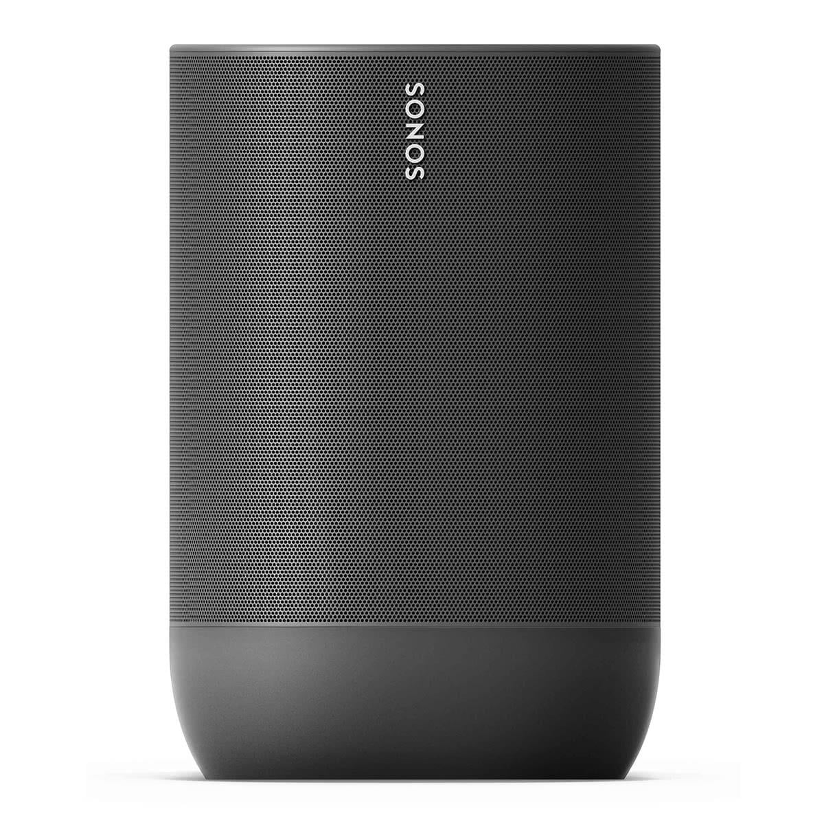 Black Portable Smart Battery-Powered Speaker with Bluetooth and Wi-Fi N2550