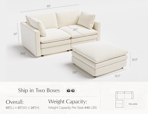 L Shaped Sectional Couch with Ottoman 4 Seats Sofa Y4012