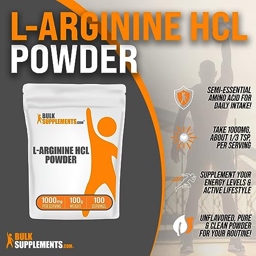 L-Arginine HCl Powder 1000mg 100g (3.5 oz) H905