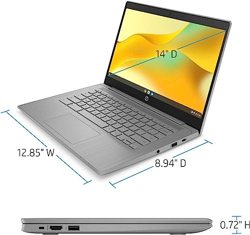 14 Inch Chromebook Laptop with Intel Celeron N4120 Processor, 4GB RAM, 64GB eMMC, Modern Gray Y299