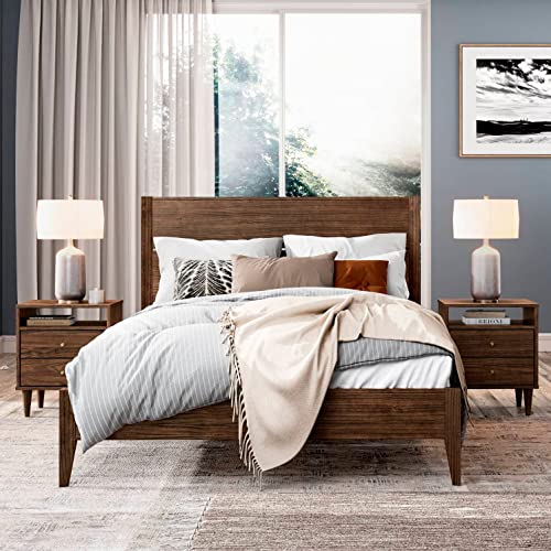 Queen Size Solid Wood Platform Bed A6684