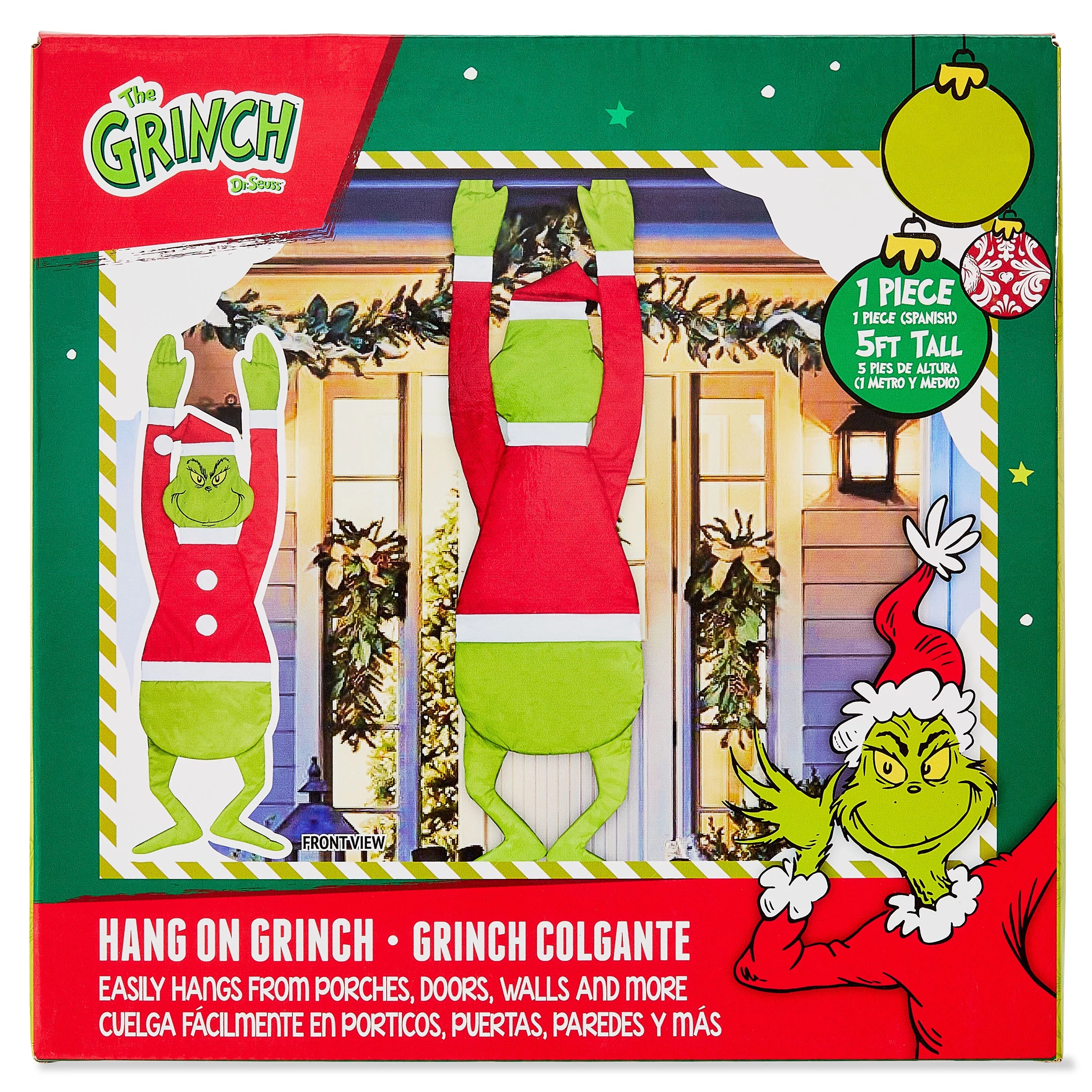 5 feet Tall Grinch Green Outdoor Hanging Figurine O515662