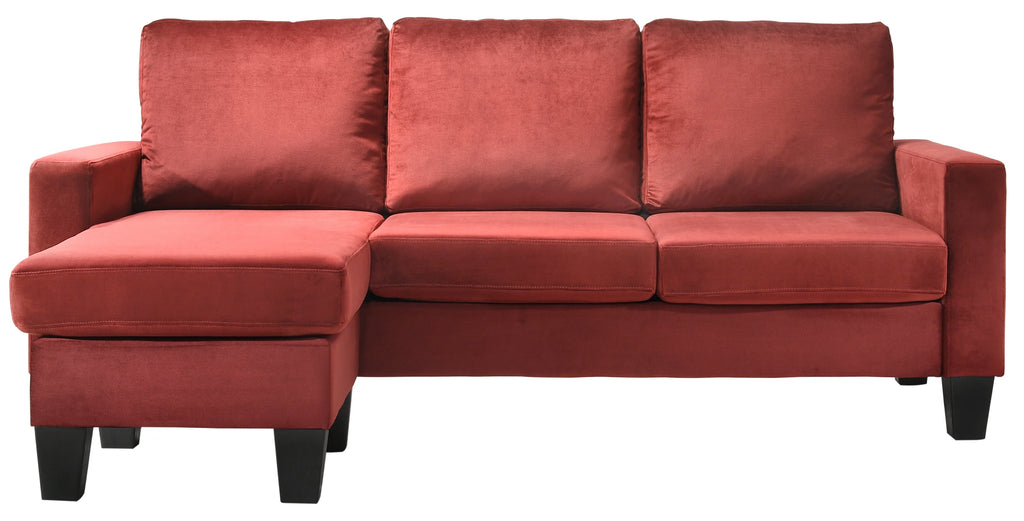 Burgundy Sofa Chaise C7903