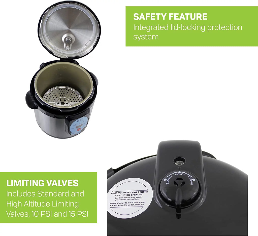 9.5 Qt Stainless Steel Electric Pressure Cooker and Canner R8116