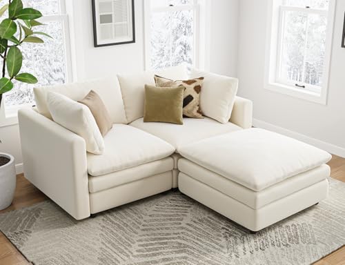 L Shaped Sectional Couch with Ottoman 4 Seats Sofa Y4012