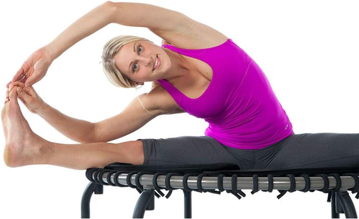 Black 39-Inch Fitness Rebounder Trampoline with Steel Handle Bar Z288