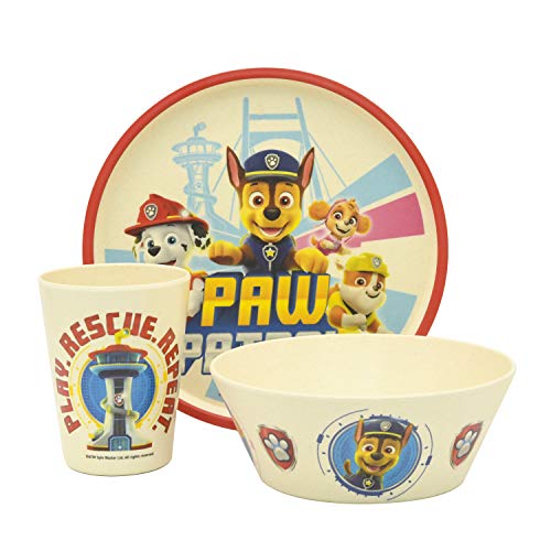 3 Piece Melamine Bamboo Kids Dinnerware Set C21680