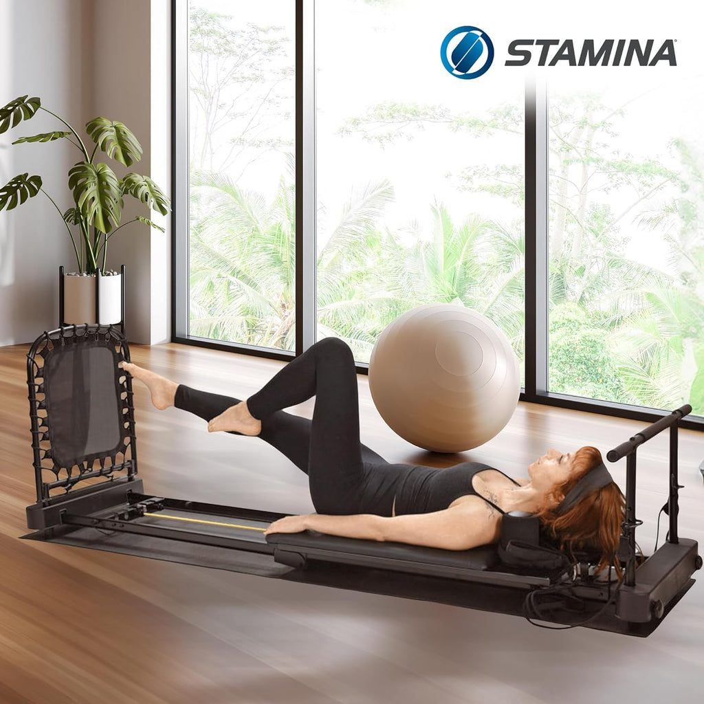 Black Foldable Pilates Reformer Y5615