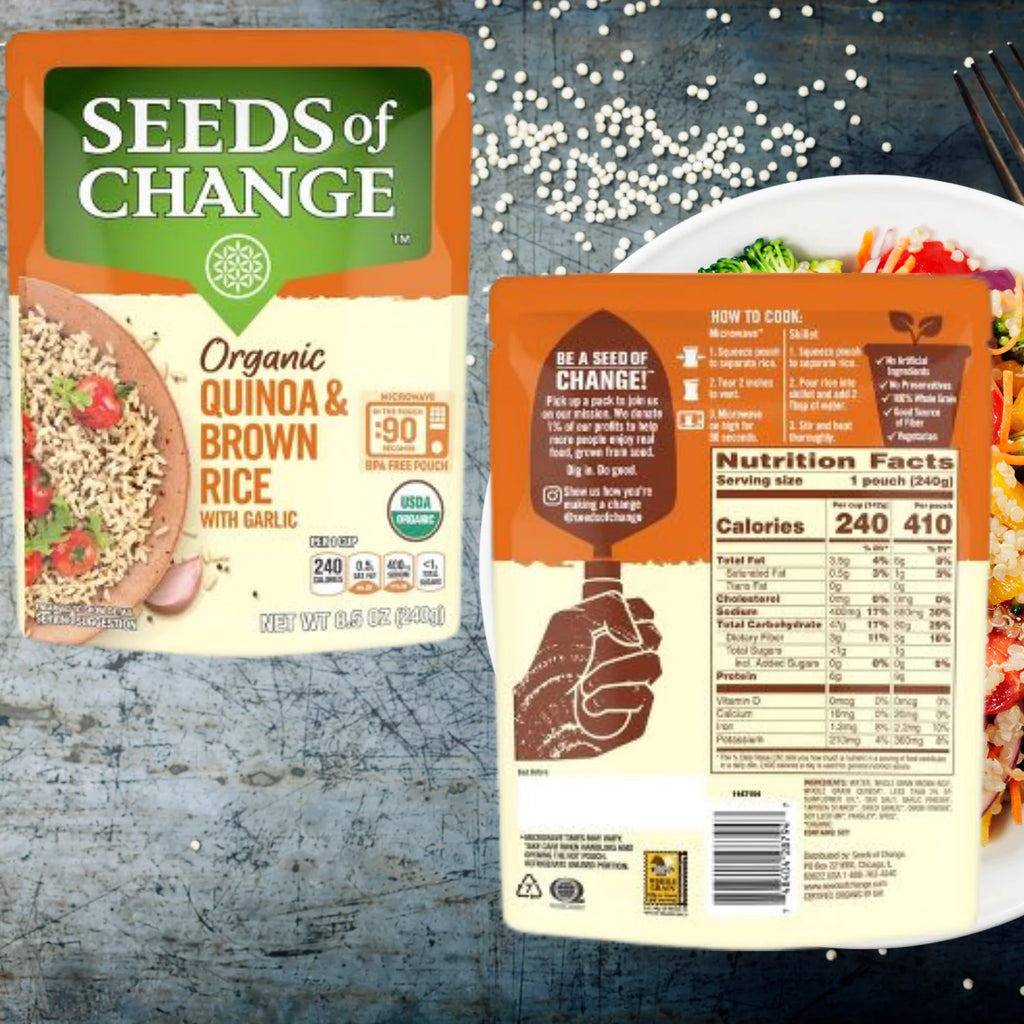 Organic Quinoa & Brown Rice with Garlic Mix, 8.5oz x 6 Packs A67659