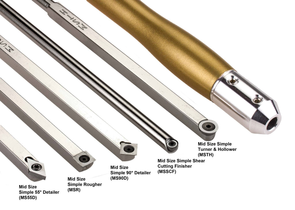 5 Carbide Woodturning Tools with Interchangeable Handle D3631