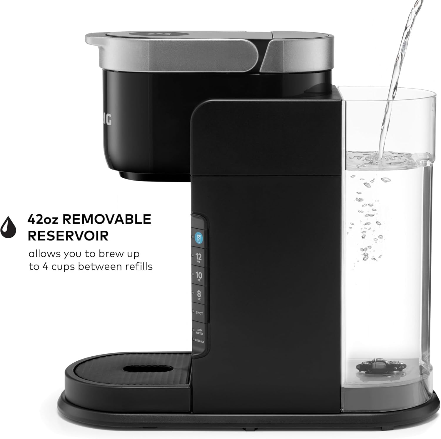Black Single Serve Coffee Maker and Frother H178