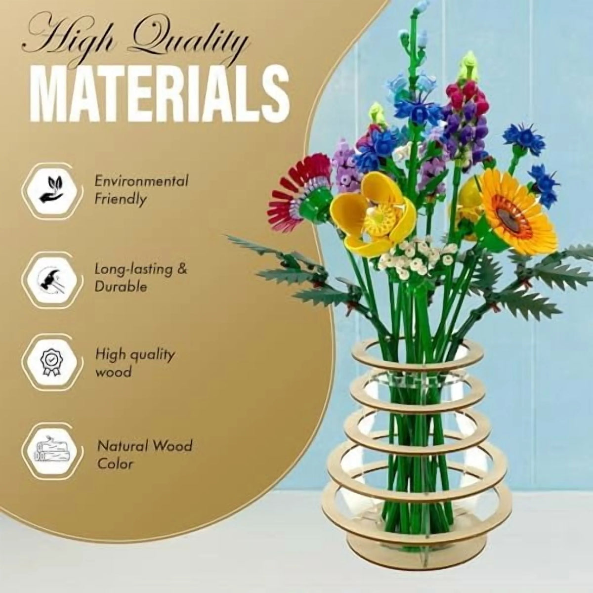 Wooden Vase for Lego Flowers R927432