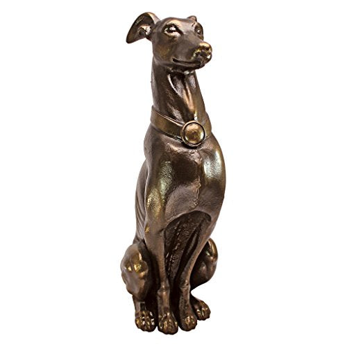 19 Inch Two Tone Stone Dog Statue A1248