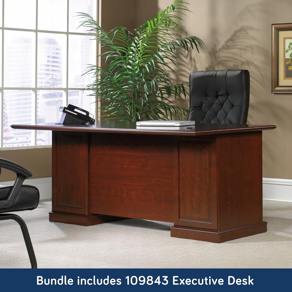 L-Shaped Desk with Hutch, Classic Cherry T781