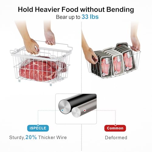 3 Pack Adjustable Black Freezer Organizer Bins H91827