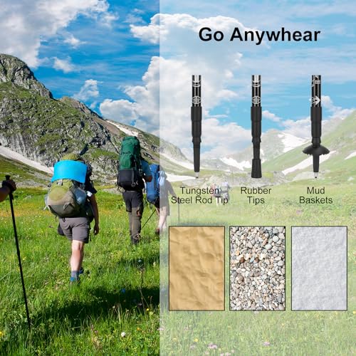2 Pack Lightweight Aluminum Trekking Poles Y5194