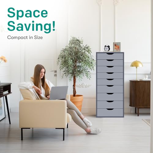 Gray 9 Drawer Wood Dresser E481360