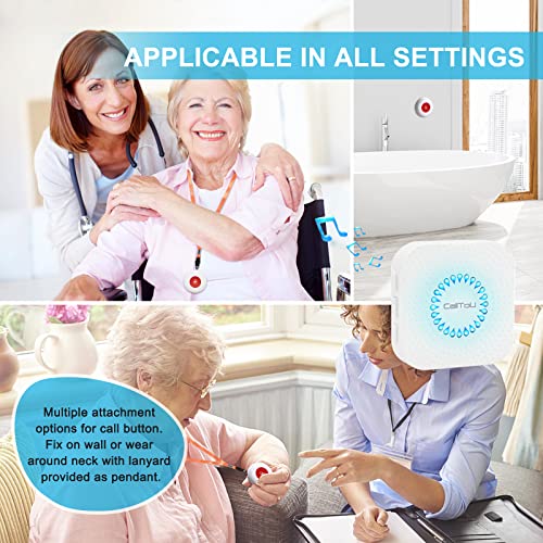 Wireless Caregiver Pager Call Button Emergency Alert System Waterproof Call Bell O757