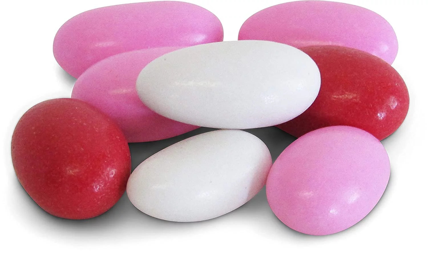 Red Pink & White Jordan Almonds Mix, 3.5 LBS Jumbo Container Q5567