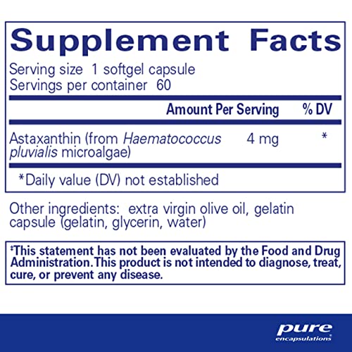 120 Softgel Capsules Astaxanthin Supplement C468749